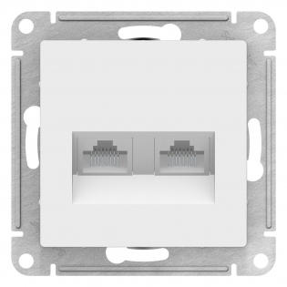 Розетка двойная компьютерная RJ45+RJ45 Schneider Electric AtlasDesign