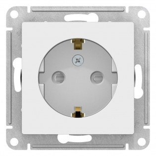 Розетка с заземлением со шторками Schneider Electric AtlasDesign 
